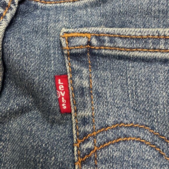 Levi's Premium Wedgie Straight Leg Button Fly Denim Jeans Womens 25 High Rise - Picture 14 of 16